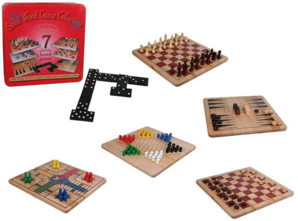 7 x Solid Wood Game Collection