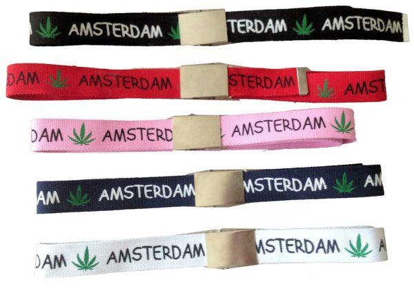 Amsterdam Belt with Marijuana Leaf