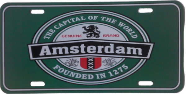 Amsterdam Heineken Style Number Plate