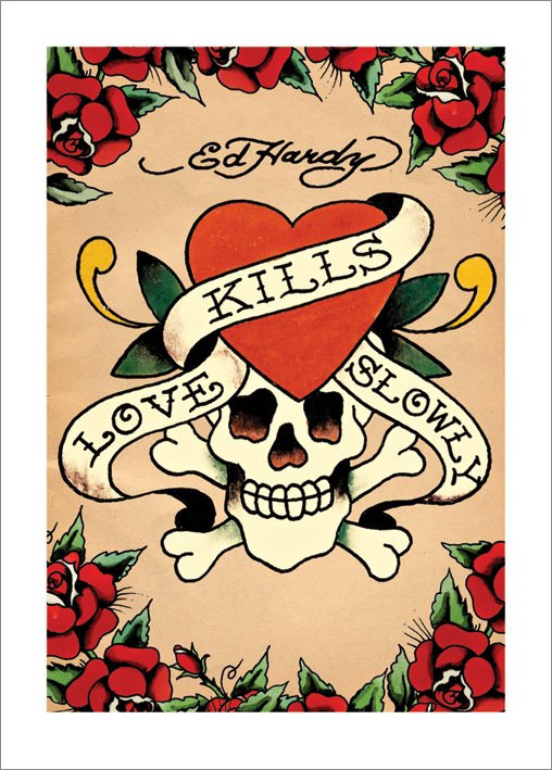 Art Print Ed Hardy (Love Kills Slowly)