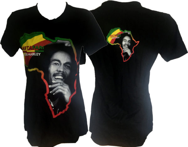Bob Marley Africa Rastafari Lady T-Shirt