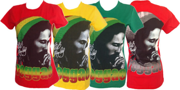 Bob Marley Reggae Lady T-Shirt [W-BMRGG]