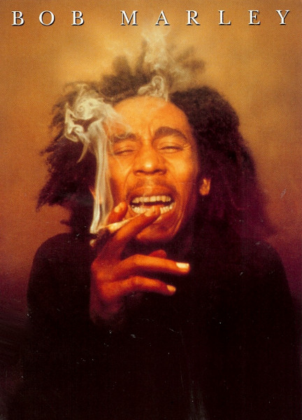 Bob Marley w. Joint Postcard