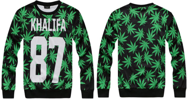 Cannabis Leaves Long Sleeve T-shirt Wiz Khalifa 87