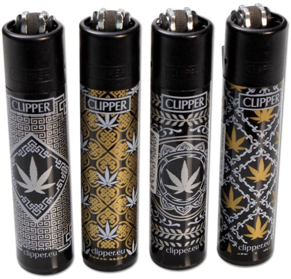 Clipper Silver and Gold Weed Pattern