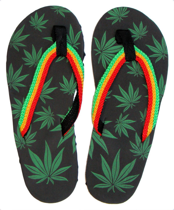 Flip-Flops Marijuana Leaves