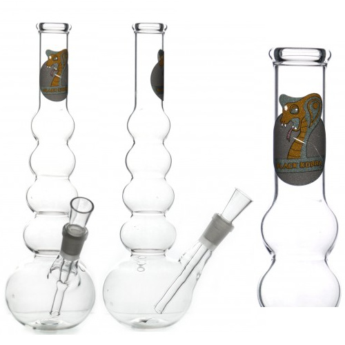 Multi Belly Glass Bong 24cm with Cobra Print