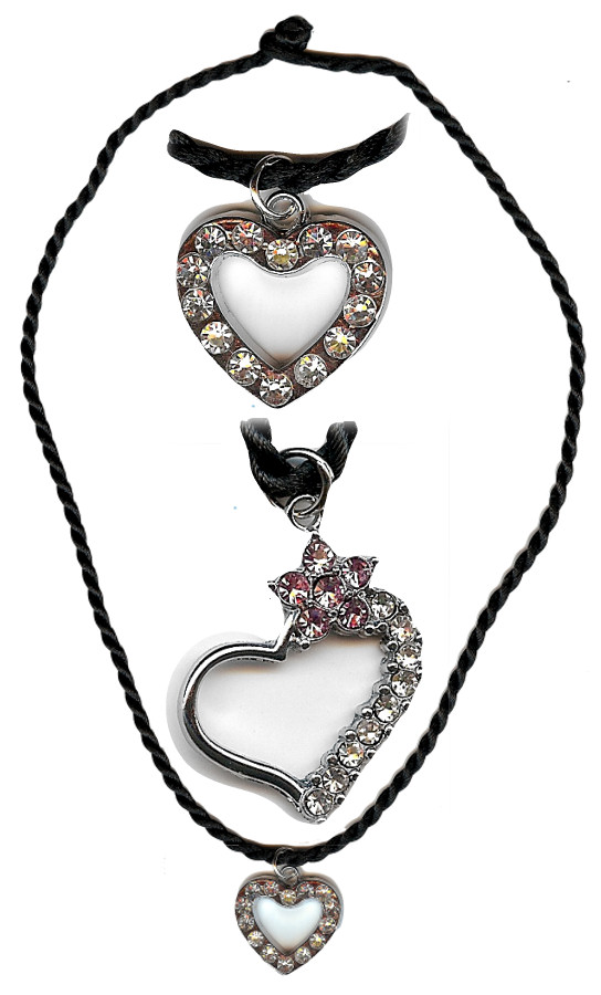 Necklace Heart with Gems