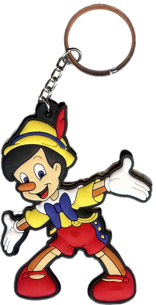 Pinocchio Rubber Key Ring