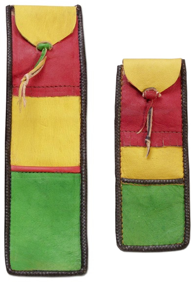 Pipe Leather Pouch Rasta