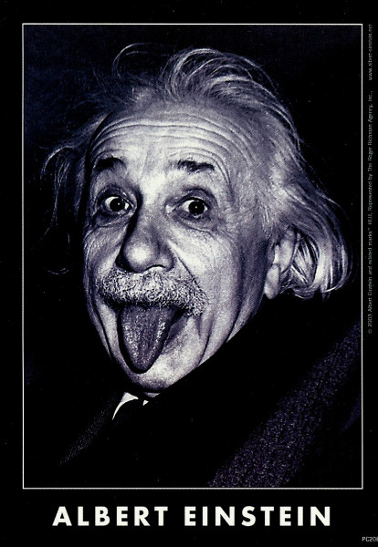 Postcard Albert Einstein (Tongue)