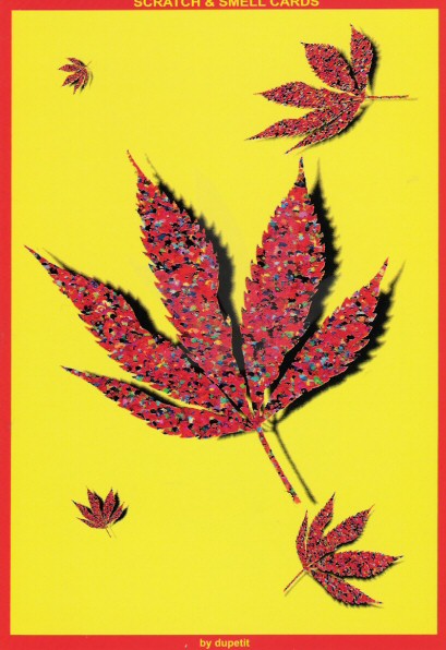 Postcard with Cannabis Smell Leaf