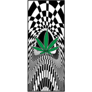 Psico Cannabis Leaf 52 x 125cm Flag
