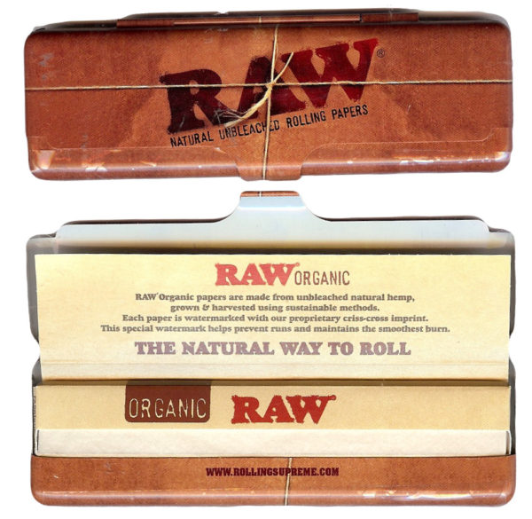 RAW Tin Box for Rolling Paper Booklet King Size