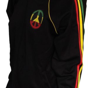 Rasta Tracksuit Jacket w Peace Symbol