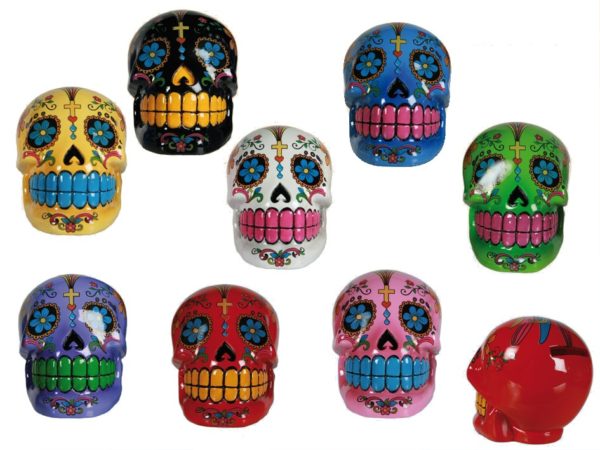 Savings Bank Coloured Skull