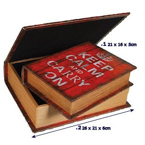 Stash Box Book Keep Calm and Carry On