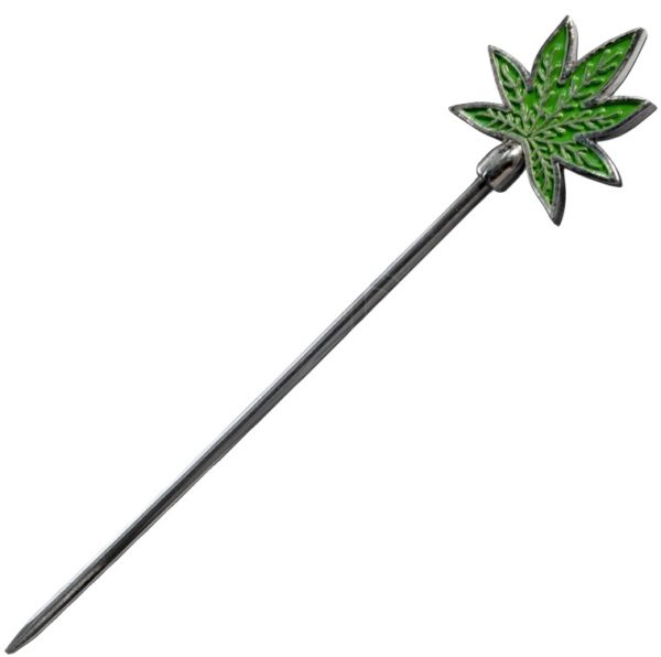 Steal Needle with Hemp Leaf