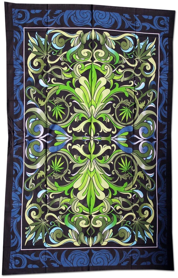 Tapestry Flower de Luce Marijuana Leaf 210x140cm