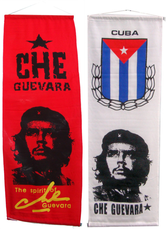Vertical Flags Che Guevara & Cuba