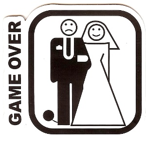 Wedding = Gameover Sticker