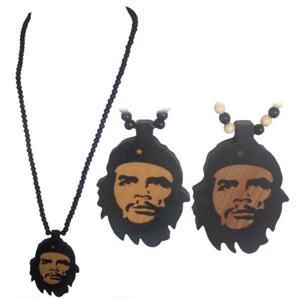 Wooden Pearl Che Guevara Necklace