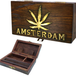 Wooden Rolling Box Amsterdam & Leaf