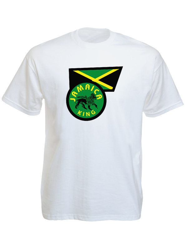 Jamaica Flag Jamaica King White Tee-Shirt