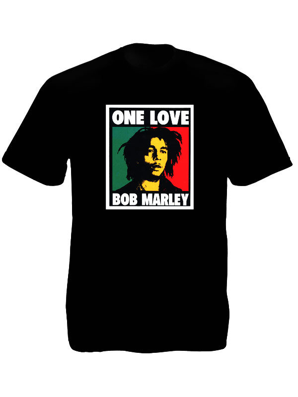 Bob Marley One Love Album Black Tee-Shirt