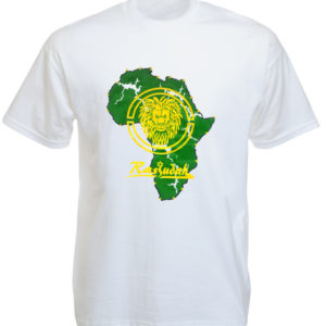 Rasjudah Africa Rasta Lion White Tee-Shirt
