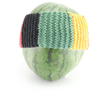Rasta Shop Rasta Headband Crochet, Vertical Stripes Sweatband Black Green Yellow