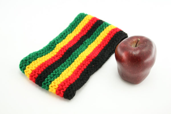 Rasta Shop Large Rasta Knit Headband, Horizontal Stripes Sweatband