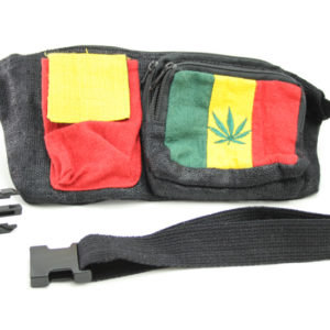 Marijuana Leaf Hemp Rasta Waist Bag 13x6 inches