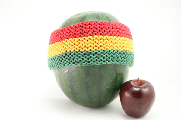 Rasta Headband Crochet for Dreadlocks Hair Reggae Green Yellow Red 3 Inches