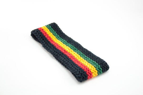 Rasta Headband Crochet for Dreadlocks Hair Black Green Yellow Red 3 Inches