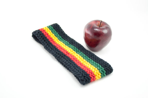 Rasta Headband Crochet for Dreadlocks Hair Black Green Yellow Red 3 Inches