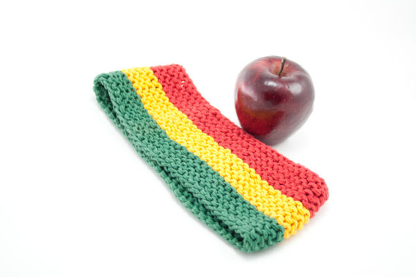 Rasta Headband Crochet for Dreadlocks Hair Reggae Green Yellow Red 3 Inches