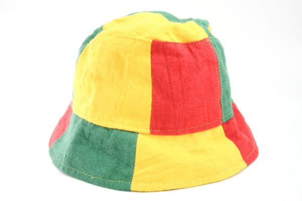 Bucket Hat Rasta Style Green Yellow Red Reggae Colors