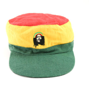 Rasta Cap Bob Marley Organic Hemp Green Yellow Red Reggae Colors
