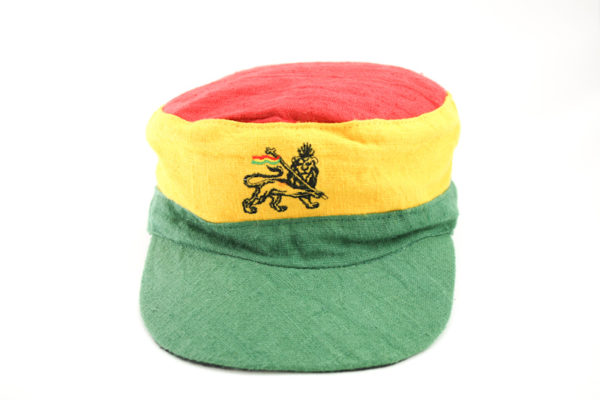 Rasta Cap Lion of Judah Organic Hemp Green Yellow Red Reggae Colors