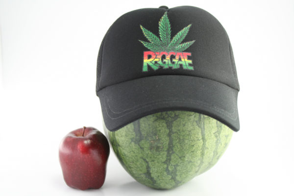 Rasta shop Reggae Cap, Black Cap with Reggae Printing and Marijuana Leaf