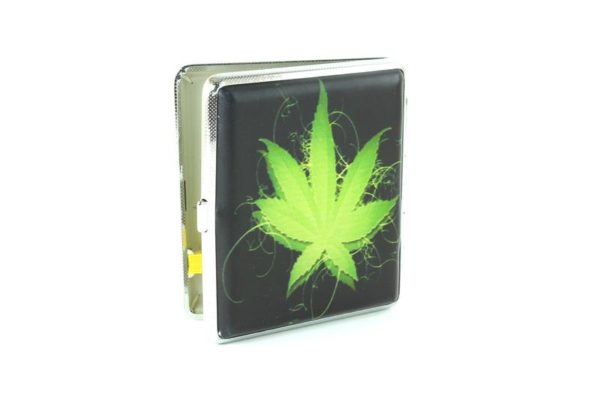 Rasta Cigarette Case Green Cannabis