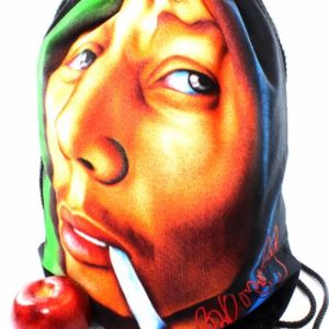 Rasta Drawstring Backpack Bob Marley Close Up