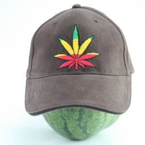 Marijuana Leaf Flexfit Brown Cap
