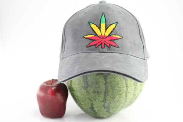 Marijuana Leaf Flexfit Grey Cap