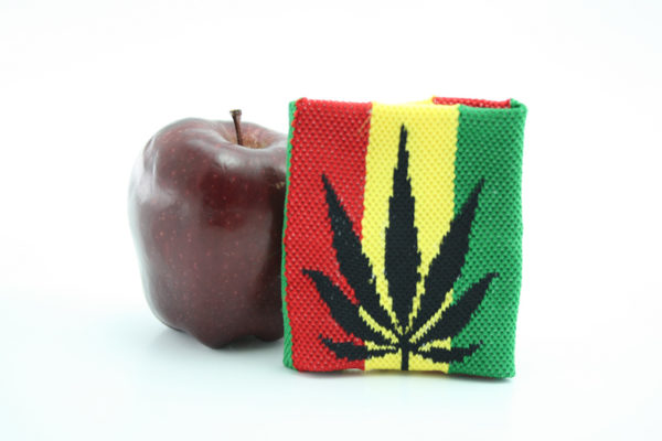 Marijuana Wristband Rasta Colors Stripes