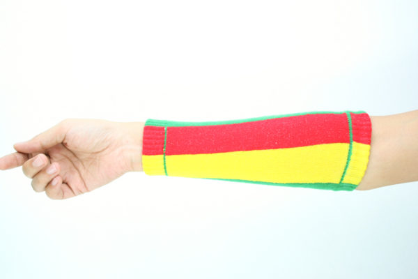 Rasta Arm Sweatband Leaf Vertical Stripes