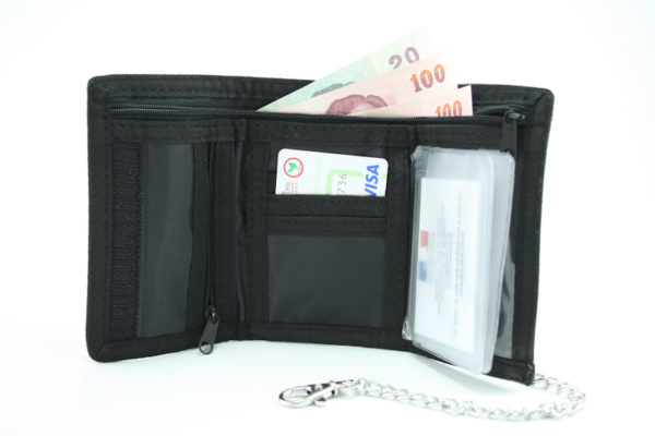 Chain Wallet Leaves Zip 5x4 inches