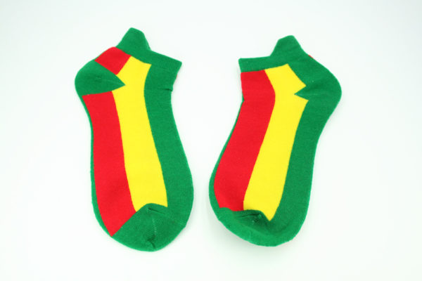 Green Rasta Socks Colors Stripes